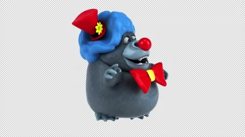 Fun 3D cartoon gorilla dancing (with alpha channel) Stock Footage 233051171