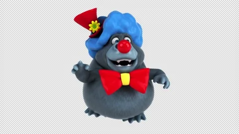 Fun 3D cartoon gorilla dancing (with alpha channel) Stock Footage 233051176