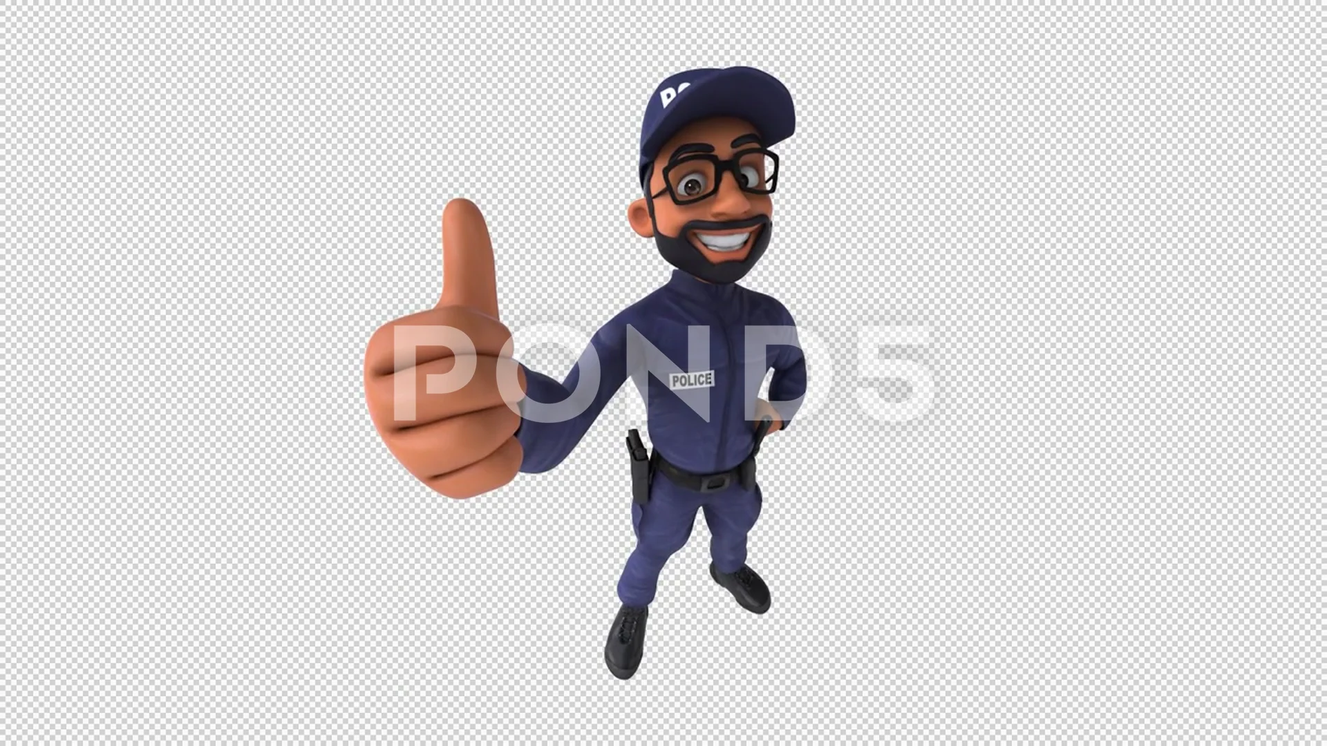 Fun 3D cartoon indian police officer wit... | Stock Video | Pond5