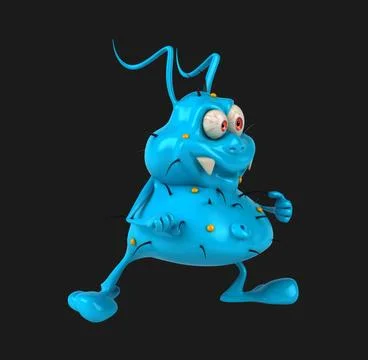 Fun 3D cartoon karateka bug (with alpha channel) Stock Illustration