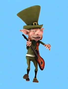 Fun 3D cartoon leprechaun イラスト素材