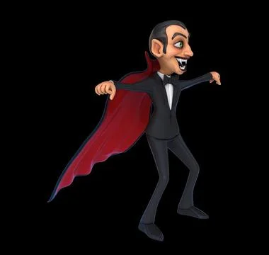 Fun 3d cartoon vampire dancing Иллюстрация