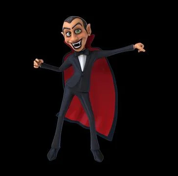 Fun 3d cartoon vampire dancing Иллюстрация