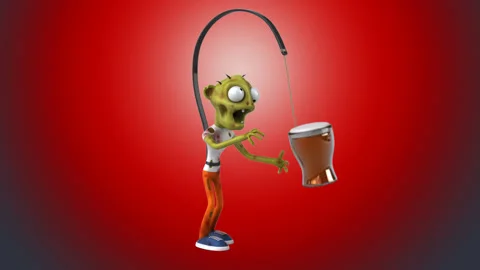 Fun 3D cartoon Zombie chasing the beer Stock Footage 151758988