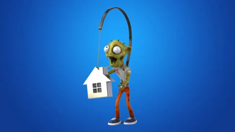 Fun 3D cartoon Zombie chasing the real estate Stock Footage 151759472
