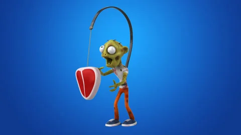 Fun 3D cartoon Zombie chasing the meat Stock Footage 151759611