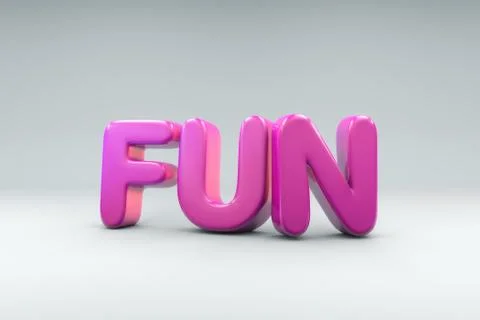 Fun 3D rendered text Stock Illustration