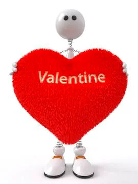 Fun 3d valentine Stock Illustration