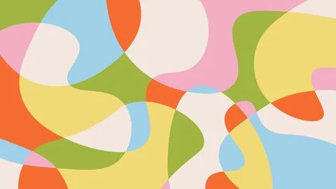 Fun abstract background in doodle style. Simple playful design with hand drawn Stock Illustration