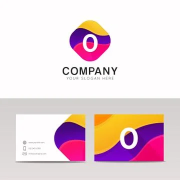 Fun abstract colorful shape O letter logo icon sign vector design Stock Illustration