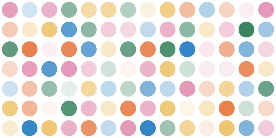 Fun abstract dotted background in rainbow colors. Faded colorful polka dots Stock Illustration