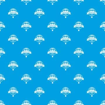 Fun air balloon pattern seamless blue Stock Illustration