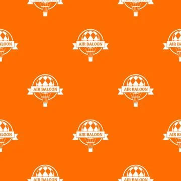 Fun air balloon pattern vector orange Illustrazione stock