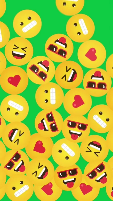 A fun and energetic display of yellow emojis with dynamic movement. 스톡 동영상 306846808