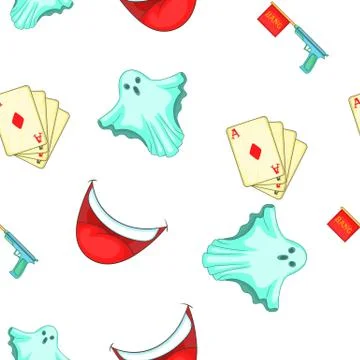 Fun and jokes pattern, cartoon style Stock Illustration