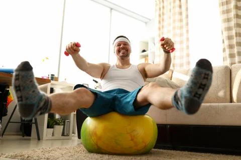 Fun and joy during workout Stock Photos