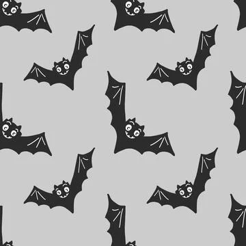 Fun and playful bat pattern for Halloween decoration and festive projects Stock Illustration
