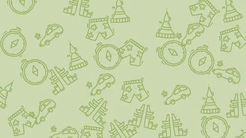 Fun and Playful Summer Pattern Background for Kids. Stock Footage 321852505