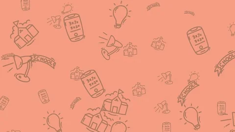 Fun and Quirky Doodle Pattern Background for Creative Projects. Stock Footage 321852126