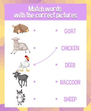 Fun animal boardgame template Stock Illustration
