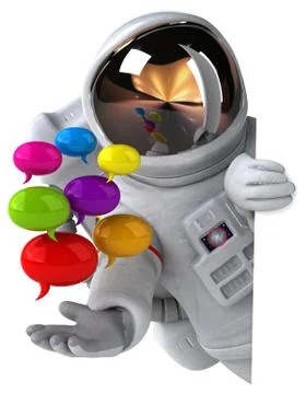 Fun astronaut - 3D Illustration Stock Illustration