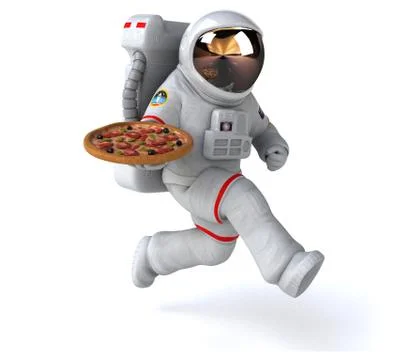 Fun astronaut - 3D Illustration Stock Illustration