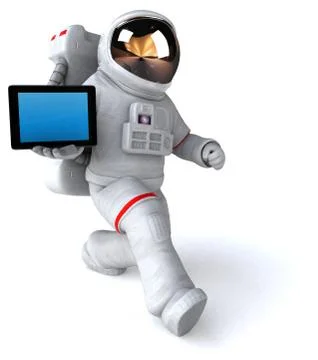 Fun astronaut - 3D Illustration Stock Illustration