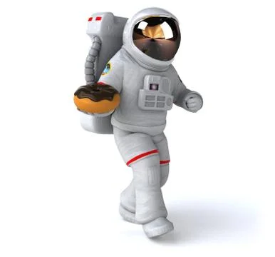 Fun astronaut - 3D Illustration Stock Illustration