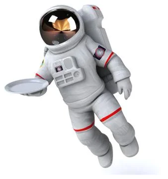 Fun astronaut - 3D Illustration Stock Illustration