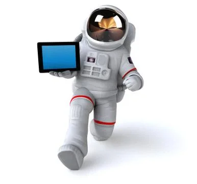 Fun astronaut - 3D Illustration Stock Illustration
