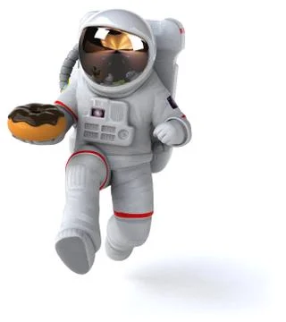 Fun astronaut - 3D Illustration Stock Illustration