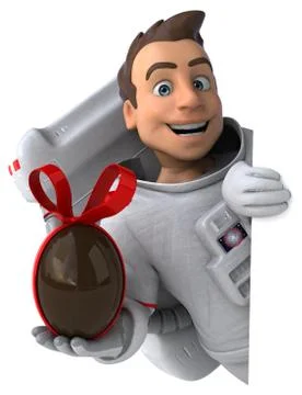 Fun astronaut - 3D Illustration Stock Illustration