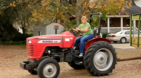 Fun Autumn Hayride Stock Footage 9085597