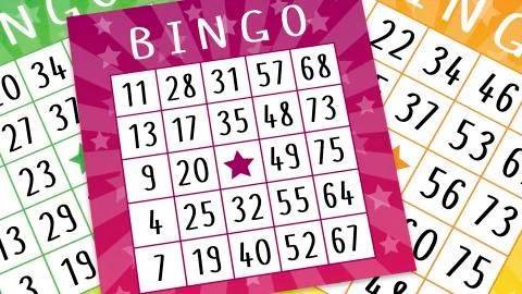 Fun background with pink, green and orange bingo tickets Stock Illustration