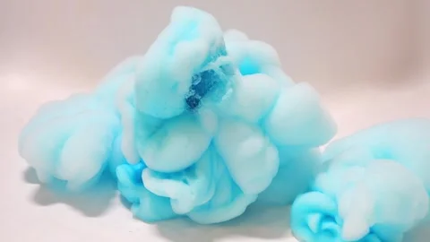 Fun bath foam activities for kids in bright blue color Stock Footage 320304193