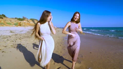 Fun on the beach Stock Footage 296712404