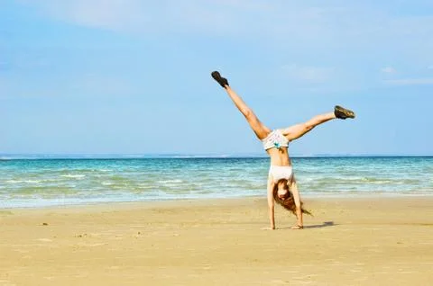 Fun on the  beach. 写真素材
