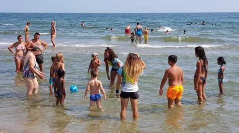 Fun at the beach Stock Photos