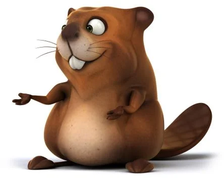 Fun beaver Ilustración de archivo