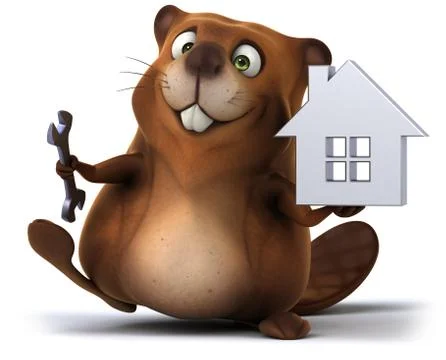 Fun beaver Ilustración de archivo