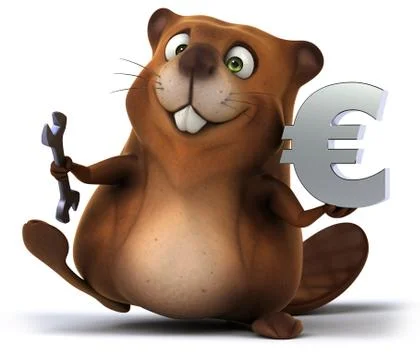 Fun beaver Ilustración de archivo
