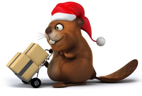 Fun beaver Ilustración de archivo