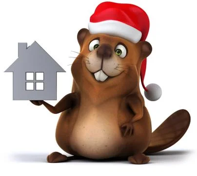 Fun beaver Ilustración de archivo