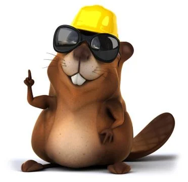 Fun beaver Ilustración de archivo
