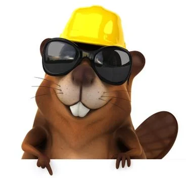 Fun beaver Ilustración de archivo