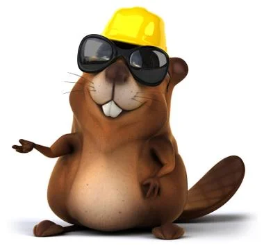 Fun beaver Ilustración de archivo