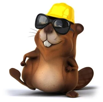 Fun beaver Ilustración de archivo