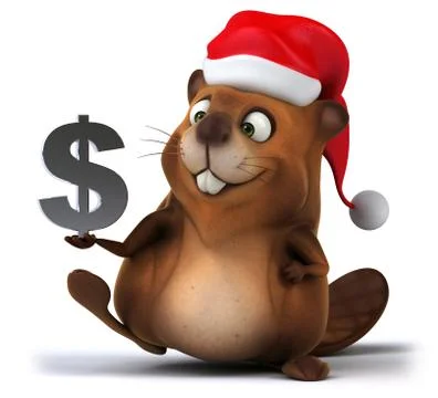 Fun beaver Ilustración de archivo