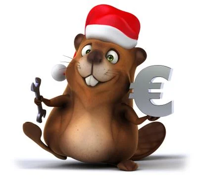 Fun beaver Ilustración de archivo