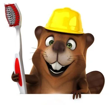 Fun beaver Ilustración de archivo